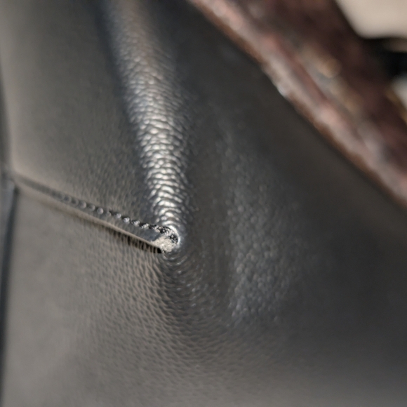 Stella McCartney Vegan Leather Leopard Tote Bag Black EUC COA - Picture 10 of 11